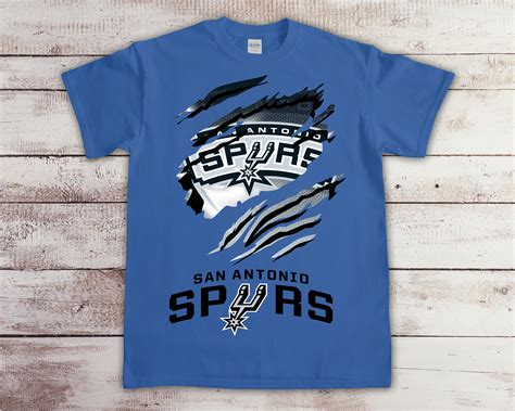 San Antonio Spurs Nba Basketball Team T Shirt Gildan 100 Etsy