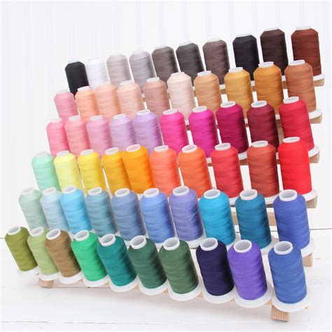 Polyester All Purpose Sewing Thread 60 Cone Set 600m Cones Strong Lint Free Spun Polyester