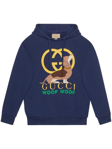 Gucci Logo Print Cotton Hoodie Smart Closet