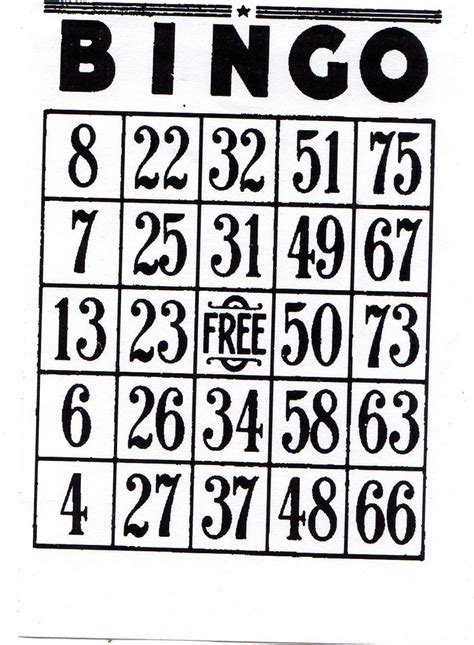 Bingo Card Large Unmounted Rubber Stamp 95 Cm X 6 Cm Etsy