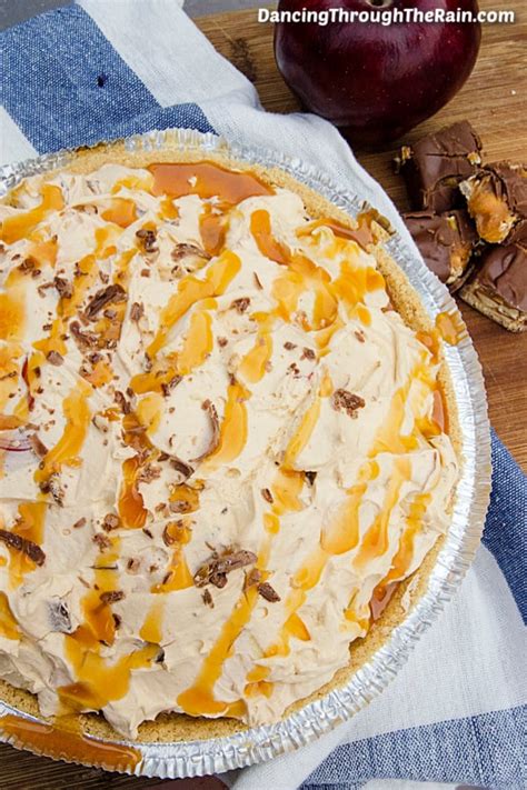 No Bake Butterscotch Apple Pie With Snickers Dancing Through The Rain