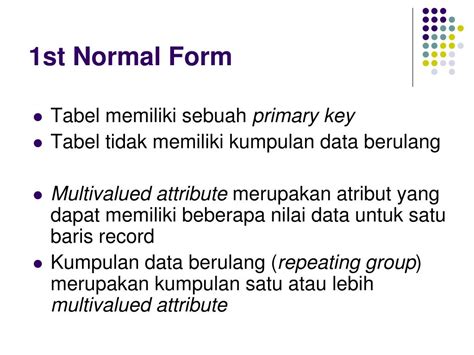 Ppt Normalisasi Bagian I Powerpoint Presentation Free Download