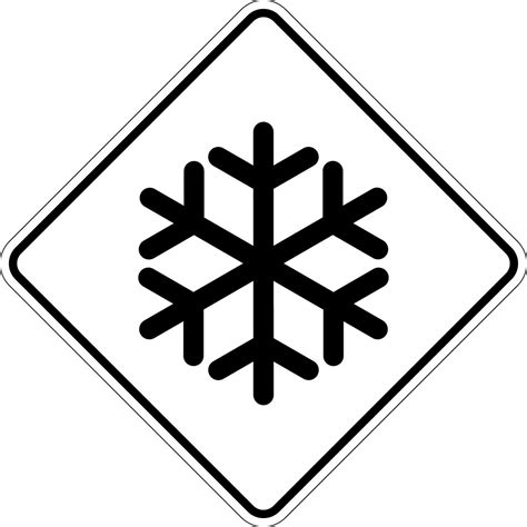 Warning Safety Label Freezing Hazard Or Frostbite Symbol
