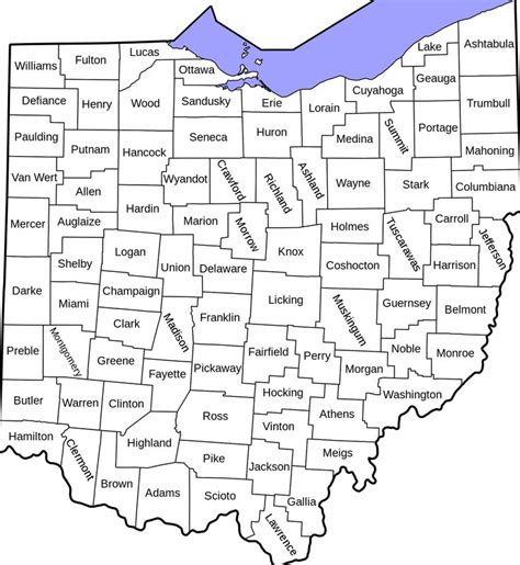 Counties Of Ohio Ohio Map Ohio Outline Ohio Image