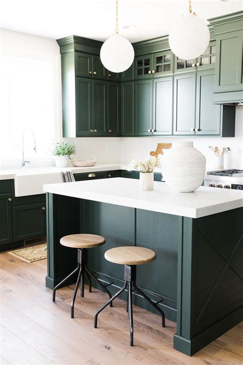 Favorite Deep Green Cabinet Colors — 3a Design Studio Dark Green