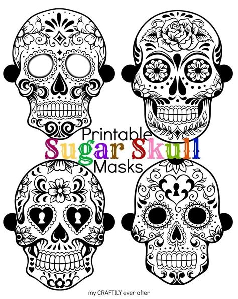 Free Printable Sugar Skull Day Of The Dead Mask Free Printable