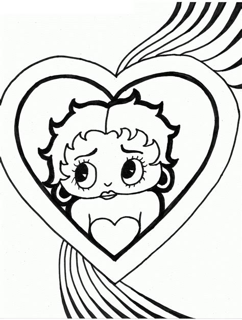 Rose and heart valentines s5874. Free Printable Heart Coloring Pages For Kids