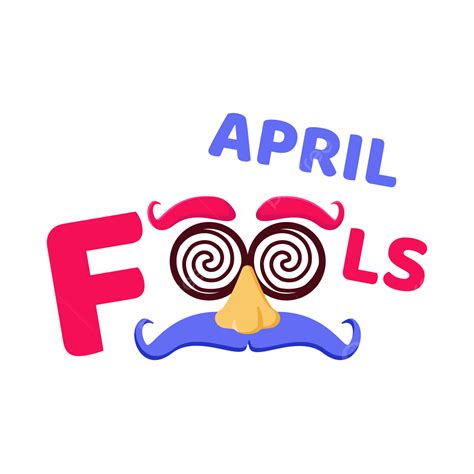 April Fools Day Vector Art Png Text Sticker April Fools Day Sticker Cartoon Fool Png Image