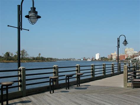 Wilmington Nc Historic Downtown From Cape Fear River In Wilmington