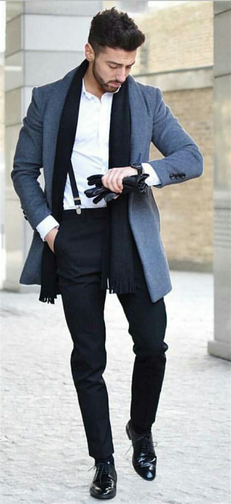 So get you where you need to be. Black. Grey. | Mens winter fashion, Mens outfits, Mens ...