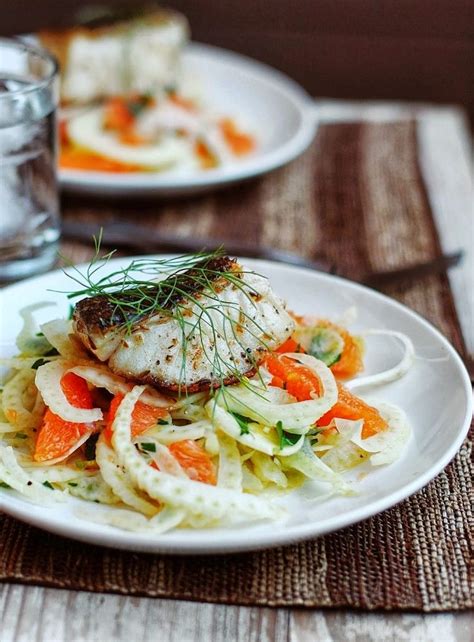 Seared Sea Bass With Fennel And Orange 10th Kitchen Paleo Seafood Recipes Yummy Seafood