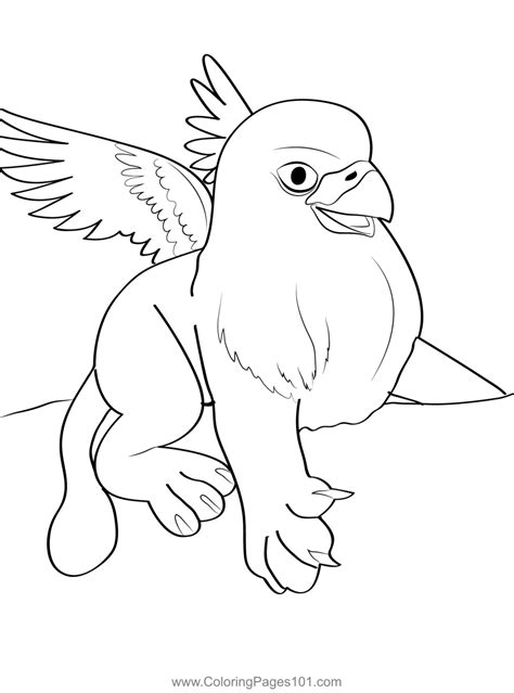 Baby Griffin Coloring Page For Kids Free Griffins Printable Coloring