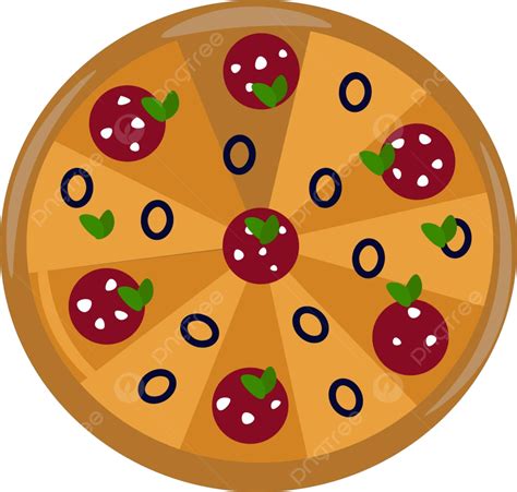 Pepperoni Pizzaillustrationvector On White Background Background