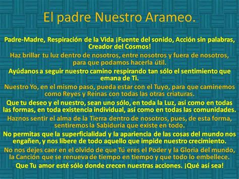 Sabiduría Akáshica El Padre Nuestro Original Traducido Del Arameo