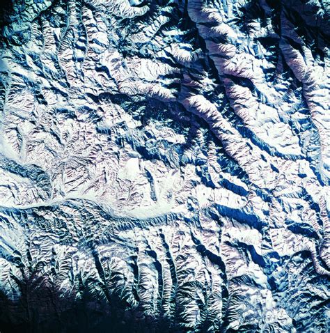 View Of A Mountain Range From A Satellite Photograph By Stockbyte