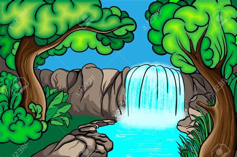 Waterfall Cartoon Drawing At Getdrawings Free Download