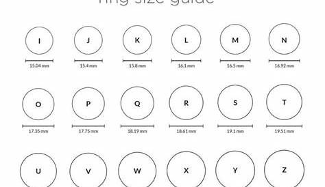 Pin by Maryna Muller on jewelry | Printable ring size chart, Ring sizes