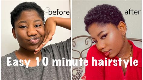 How I Style My Twa Teeny Weeny Afro As A Very Lazy Natural Youtube