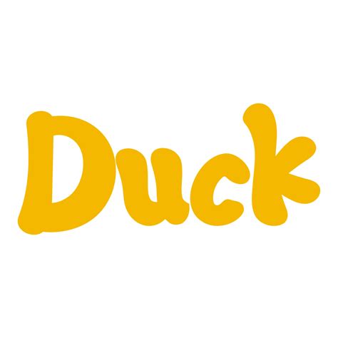 Duck Bird Name Lettering Concept On Transparent Background 17178026 Png