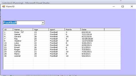 Visual Basic Net Tutorial Filter Data In Listview Using Combobox In