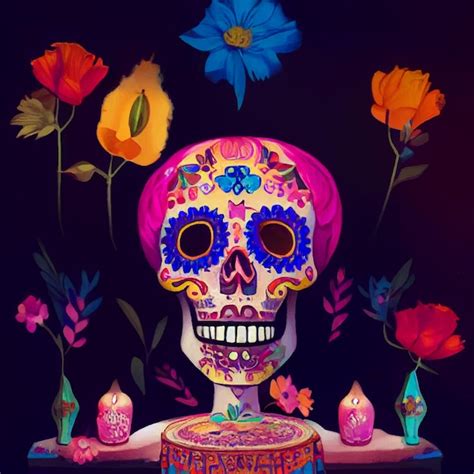 Premium Photo Beautiful Illustration Of The Day Of The Dead Typical