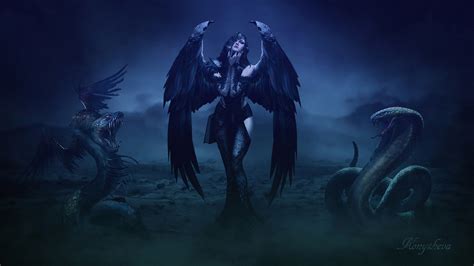 gothic angel dark artist artwork digital art hd 4k hd wallpaper