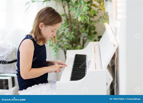 Child Playing Piano Kids Play Music Stock Image Image Of Classic