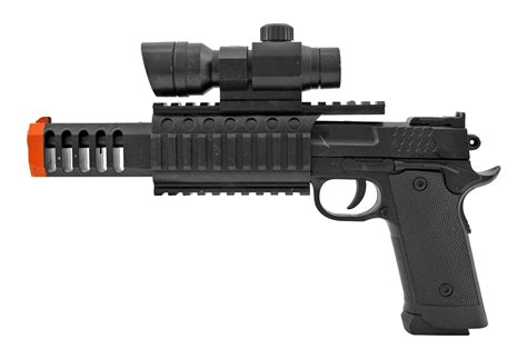 716 Jg Polymer Spring Powered Airsoft Tactical Hand Gun With Laser Sight