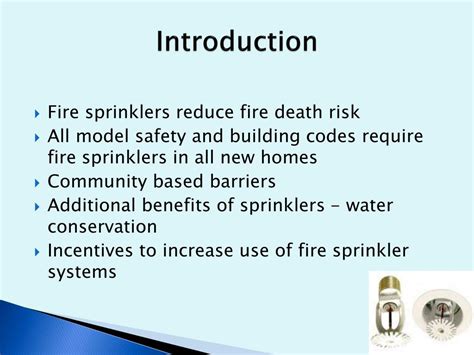 Ppt Barriers And Incentives Related To The Installation Of Home Fire Sprinklers Powerpoint