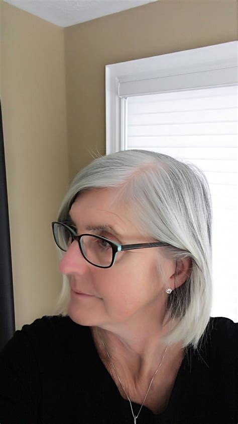December 12 2018 After 15 Months Of Growing Gray Hair In Hair Aging Gracefully Square Glass