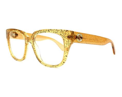 gucci eyeglasses gg 0037 o 006 gold visionet
