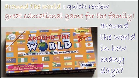 Around The World Board Game Quiz Based Educational Game For The Whole