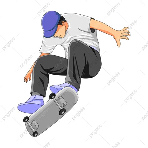 Skateboard Illustration Vector Png Images Skateboard Vector