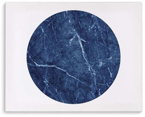 Wrought Studio Blue Marble Circle Graphic Art Print On Canvas