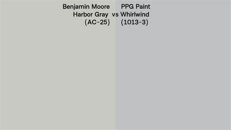 Benjamin Moore Harbor Gray Ac 25 Vs Ppg Paint Whirlwind 1013 3 Side