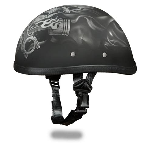 Daytona Helmets Skull Cap Eagle W Pistons Skull Motorcycle Helmet