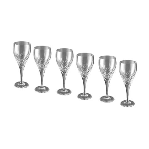 crystal wine glasses set of six