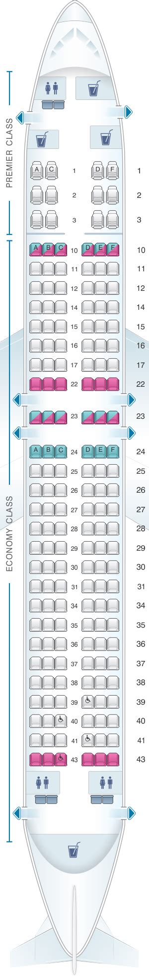 Seat Map Jet Airways Boeing B737 800 168pax
