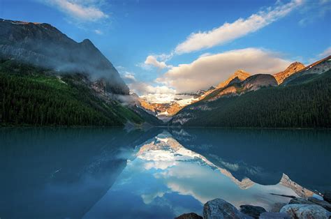 Lake Louise Sunrise Photograph By Piriya Photography Pixels