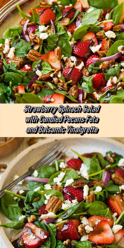 If the livers are large, cut them in half and season with salt and pepper. Strawberry Spinach Salad with Candied Pecans, Feta and ...
