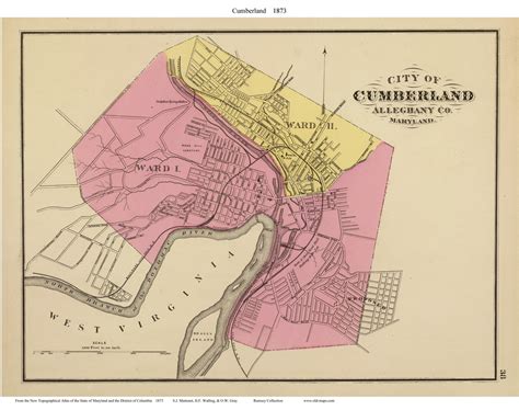 1873 Atlas Of Maryland City Maps