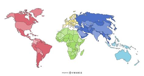 World Continents Map Illustration Design Vector Download