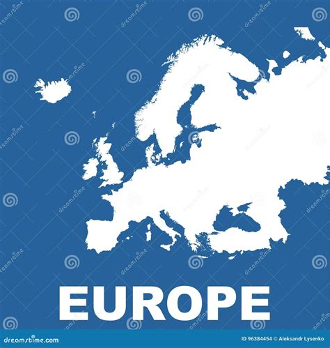 Vector Map Of Europe Stock Vector Illustration Of Navigation 96384454
