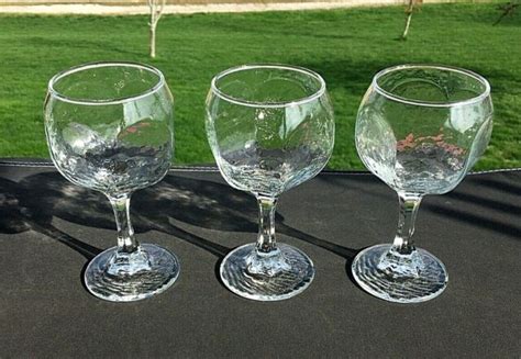 Libbey Chivalry Clear Glass Wine Goblet Set Of 3 5 3 8 Tall Glasses Ebay