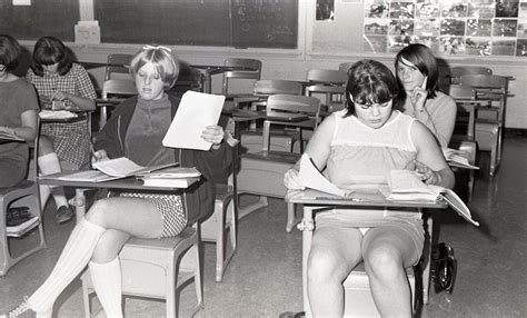 Mini Skirt In School With Male Teacher Of The 1970s ~ Vintage Everyday