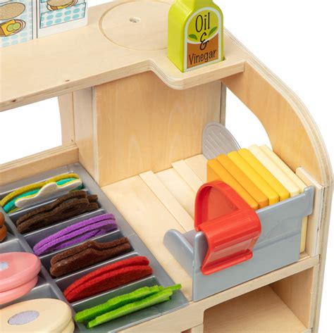 Melissa And Doug Wooden Slice And Stack Sandwich Counter Geppettos Toys
