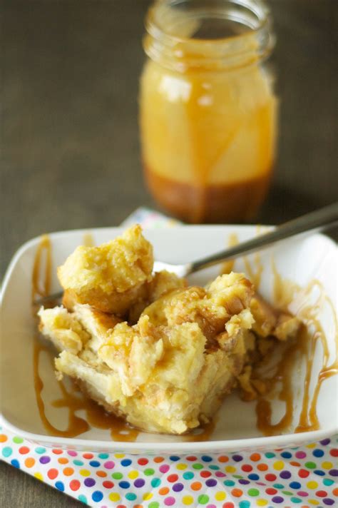 Slow Cooker Bread Pudding With Salted Caramel Sauce Slow Cooker Gourmet