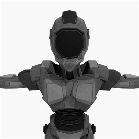 3d Model Android Robot Low Poly Cgtrader