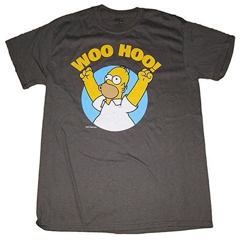 The Simpsons Homer Simpson Woo Hoo Circle Design Mens T Shirt Large