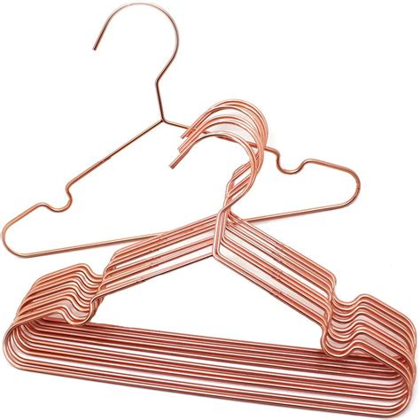 Koobay Children Top Hangers Rose Copper Gold Shiny Steel Wire Clothes